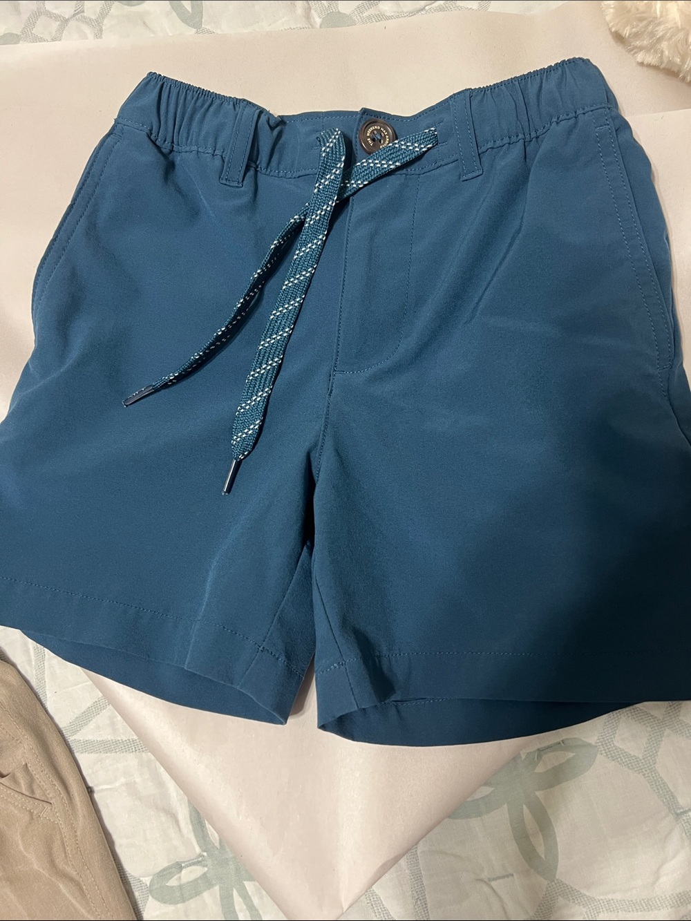 chubbies Youth Everywear Navy Teal Athletic Drawstring Shorts Size 6/7
